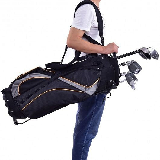 9 Inch Golf Stand Bag Divider Carry Pockets Storage