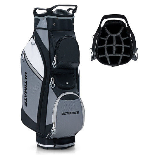 14-Way Golf Cart Stand Bag with Waterproof Rain Hood-4