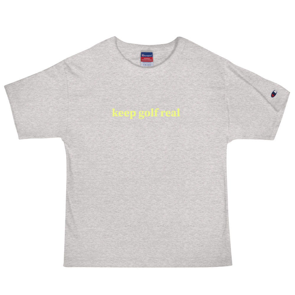 Keep Golf Real Men's Champion T-Shirt-2